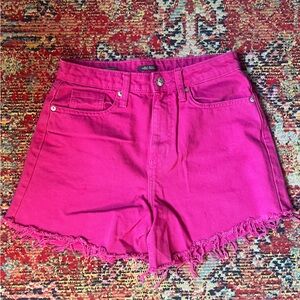 Wild Fable Hot Pink Frayed Jean Shorts